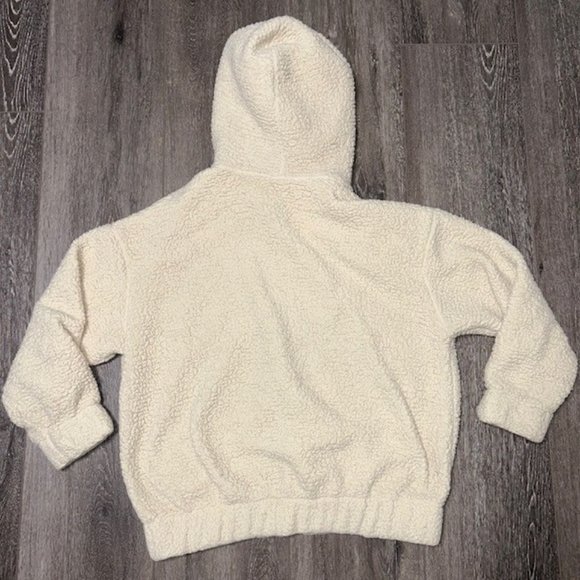 Aerie Offline Sherpa Teddy Hoodie Soft Cozy Jacket Sweatshirt Oversized Size S - Picture 8 of 8